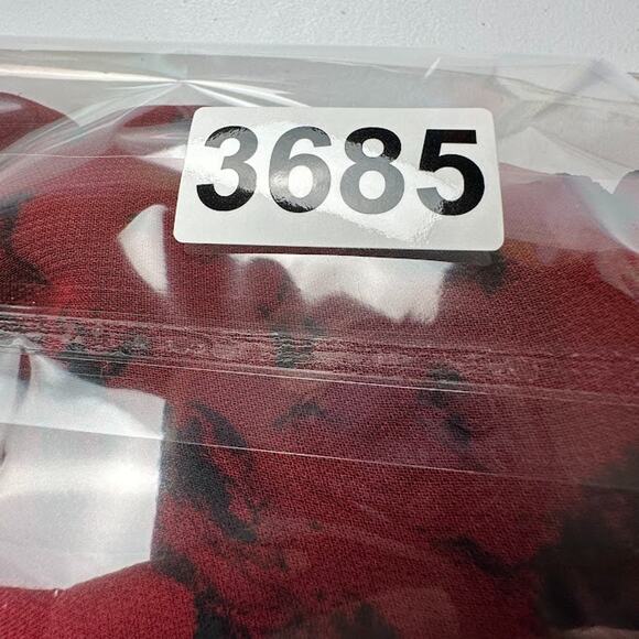 Ganni Dress Womens 42 US Large Red Wrap Midi Georgette Party Career Whimsigoth - Picture 15 of 15